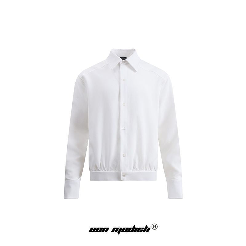 EON MODISH Street Style Loose Fit Jacket With Turn Down Collar Long Sleeve