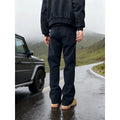 Vintage Black Flared Jeans For Men Cleanfit Vibe Style Knife Edge Pants