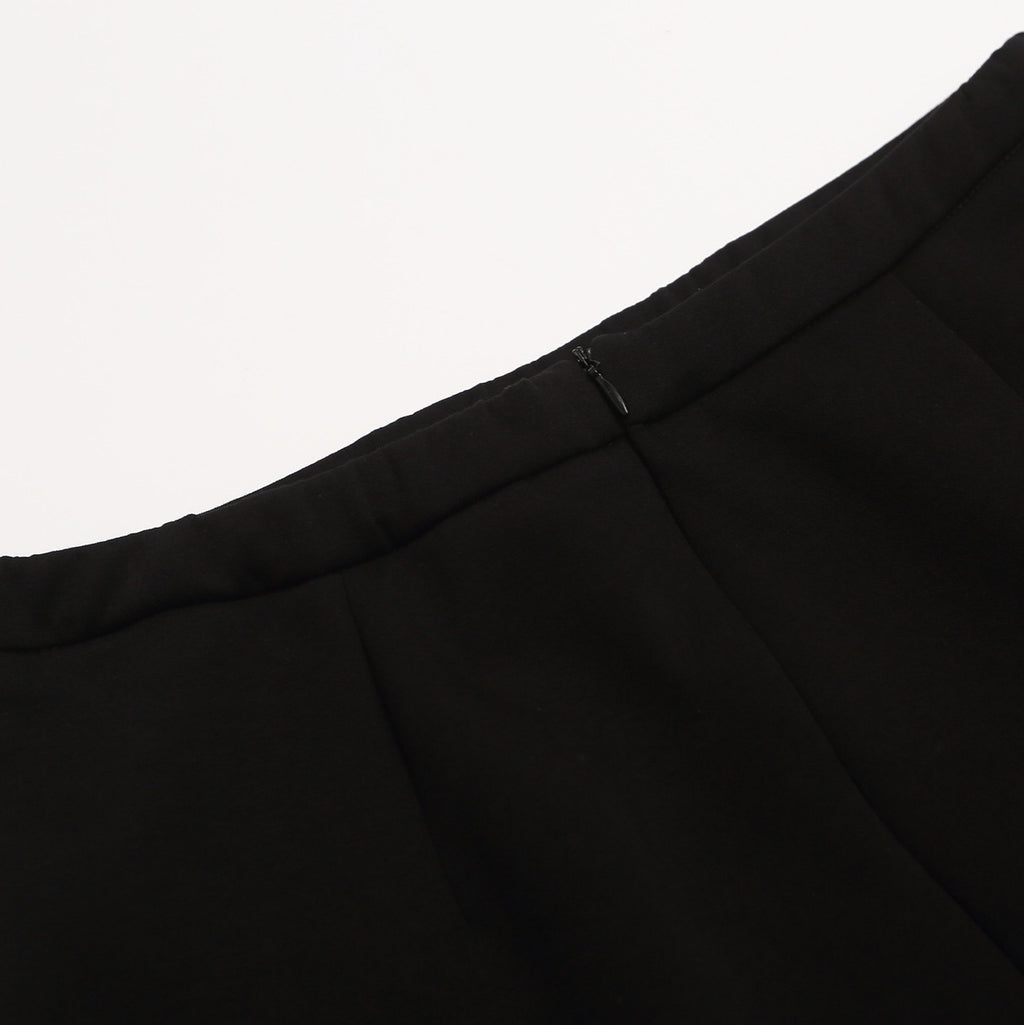 Black Bubble Skirt For Women High Waist Puffy Mini A Line Skirt