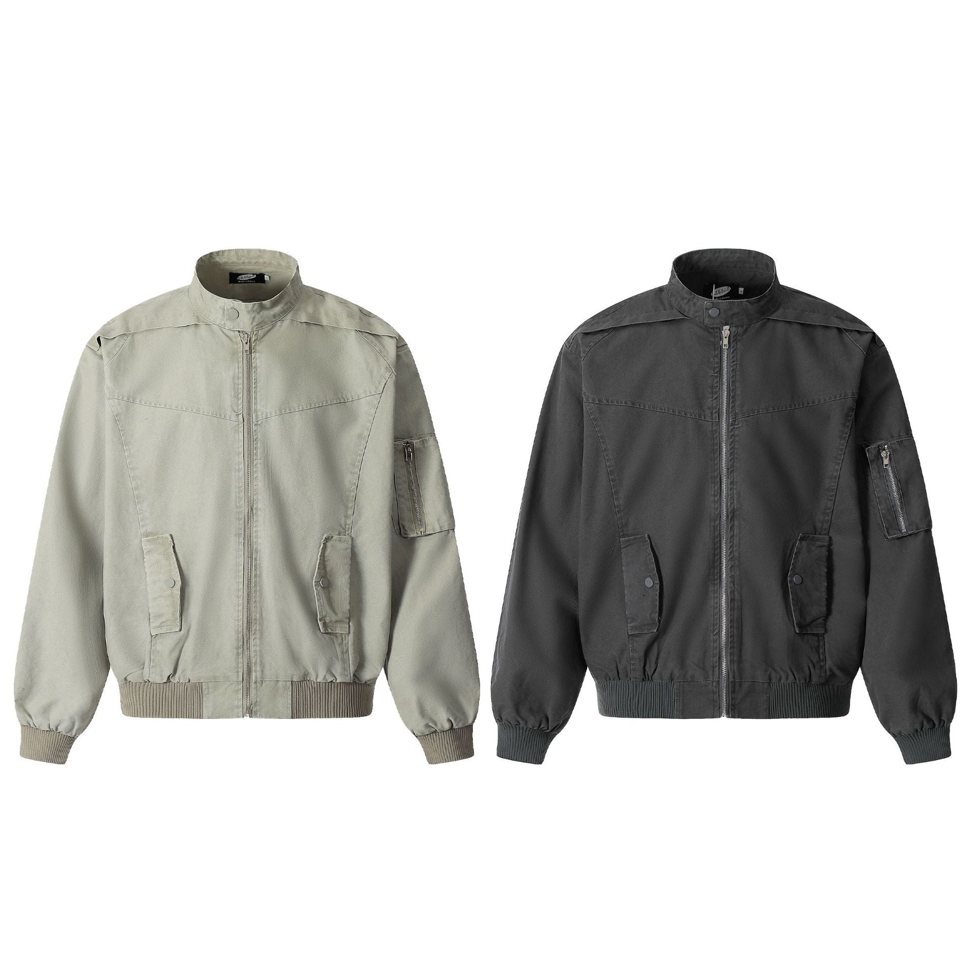 Eon Modish Street Style Jacket For Autumn Youth Loose Fit Turn Down Collar