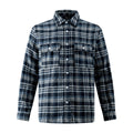 Street Style Plaid Long Sleeve Shirt For Men In Blue