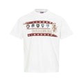 Floral Mottled Short Sleeve Cotton Blend Shirt For Men Round Neck Loose Fit