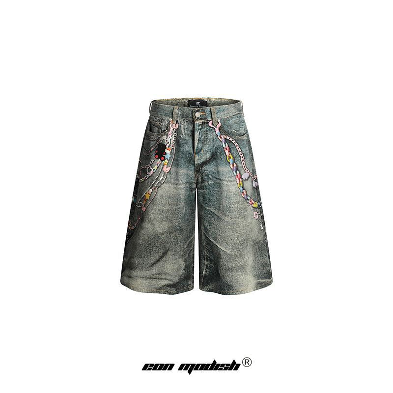 Blue Denim Shorts For Street Style Custom Fit High Street Look