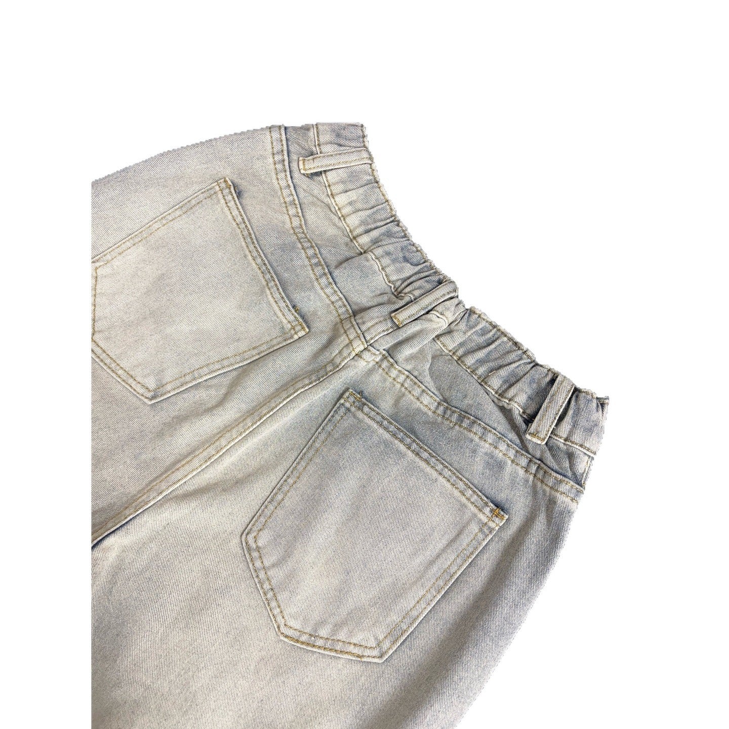 Vintage Street Style Distressed Denim Pants Loose Fit Mid Rise