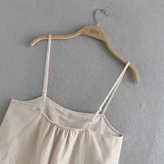 Apricot Sleeveless High Waist Wide Leg Shorts With Three Dimensional Pocket