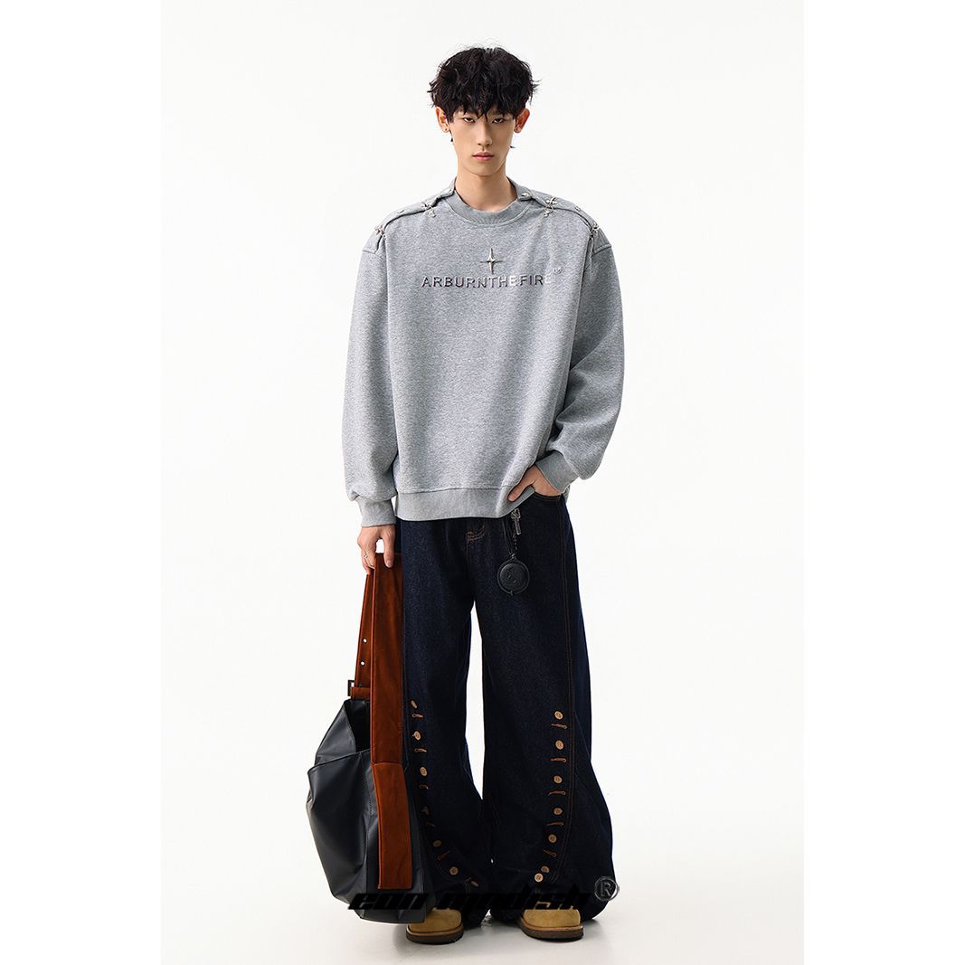 Eon Modish Street Style Loose Crew Neck Sweatshirt