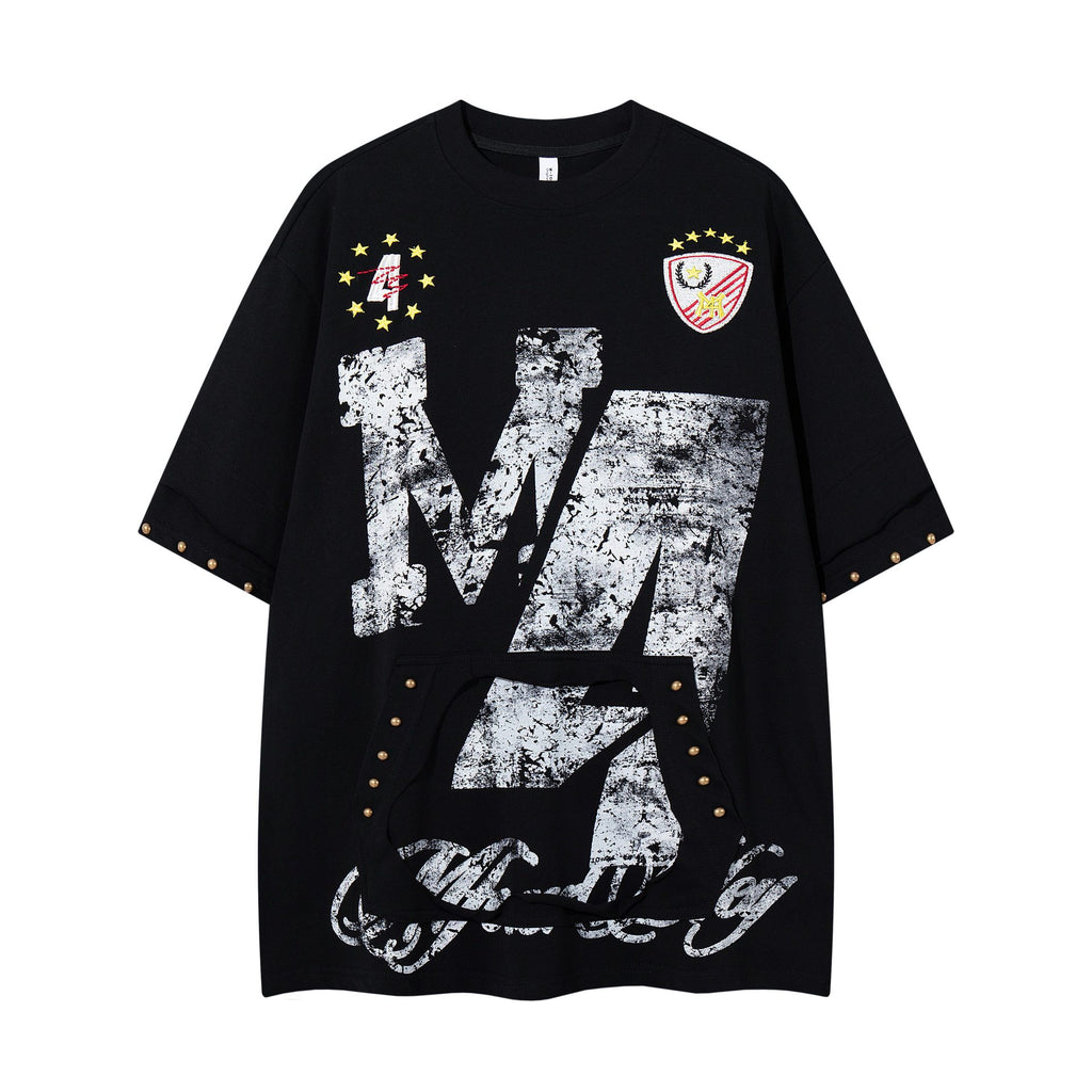 Floral Print Cotton Blend Short Sleeve Pullover Tee For Women