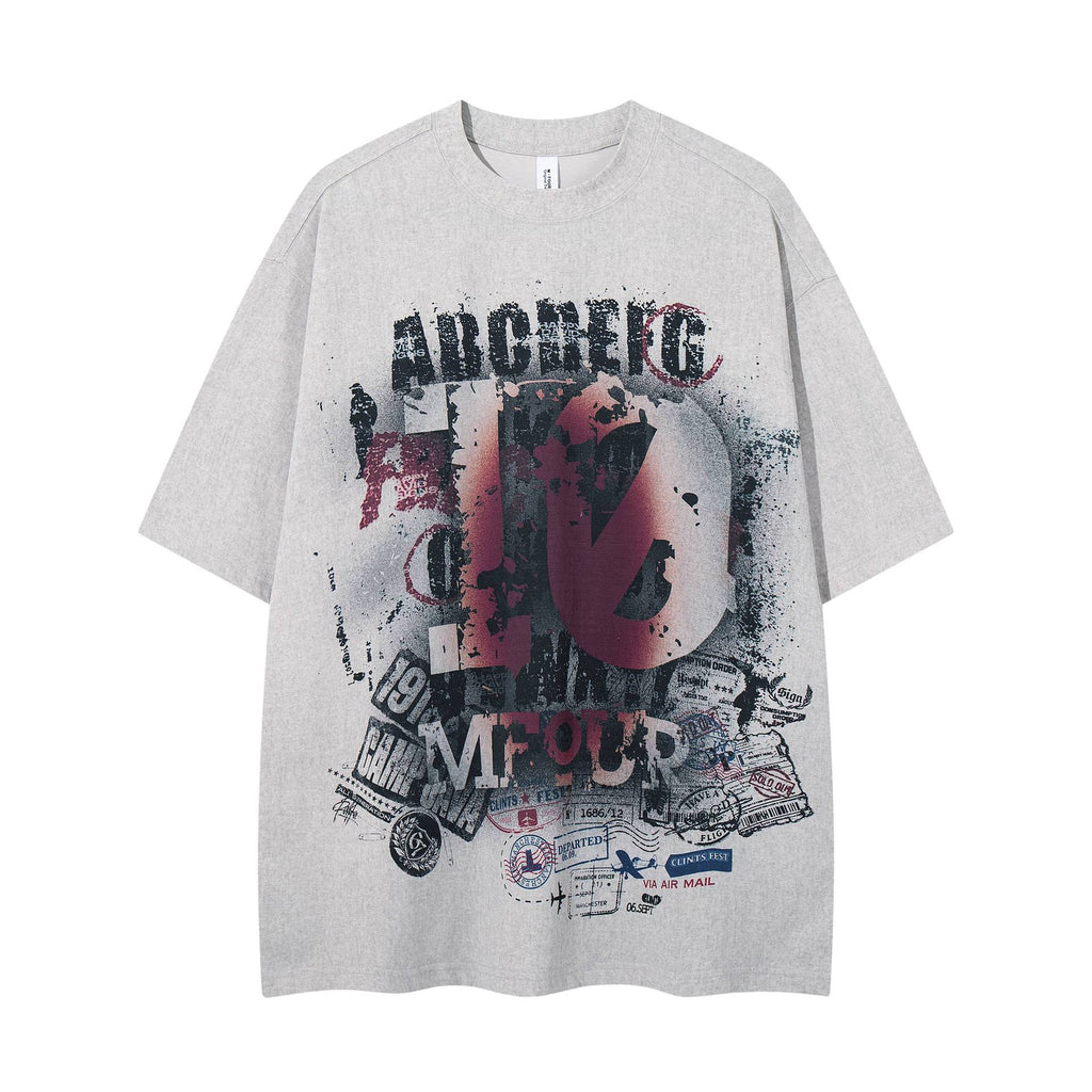 Volkswagen Cotton Short Sleeve T Shirt Loose Fit With Fragmented Flowers Print