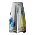 Loose Cargo Stripe Wide Leg Sweatpants For Women Casual Streetwear Cotton Pants
