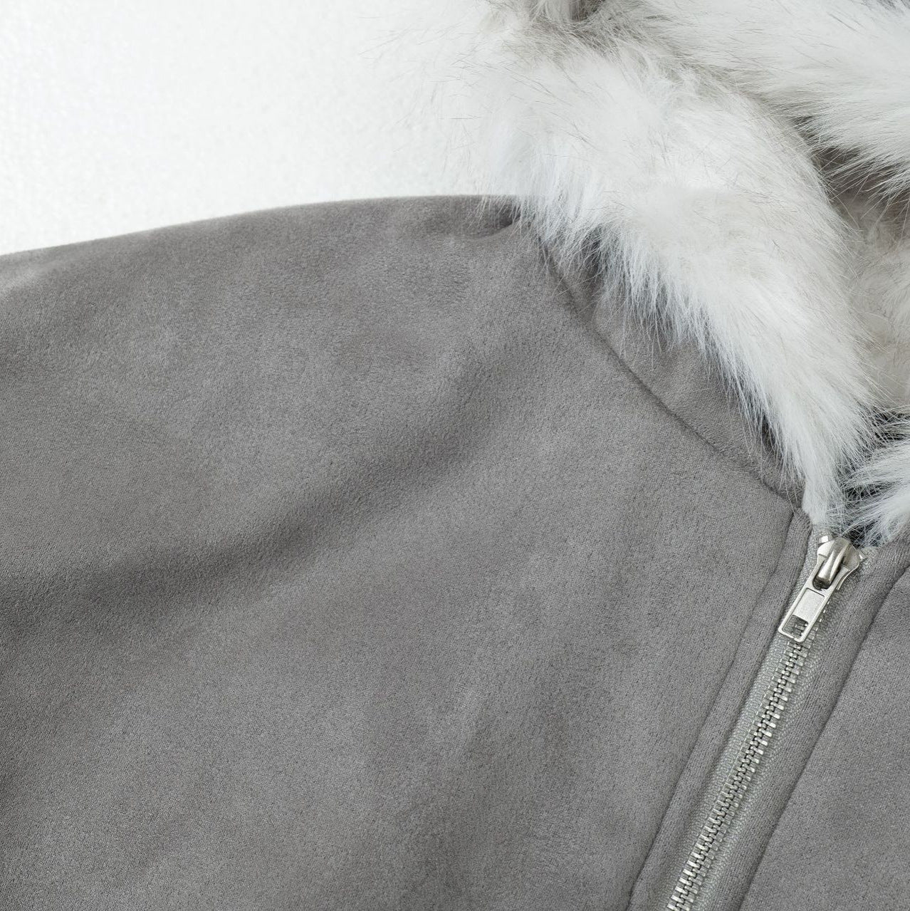 Grey Street Style Hooded Loose Fit Jacket For Youth Autumn Wear