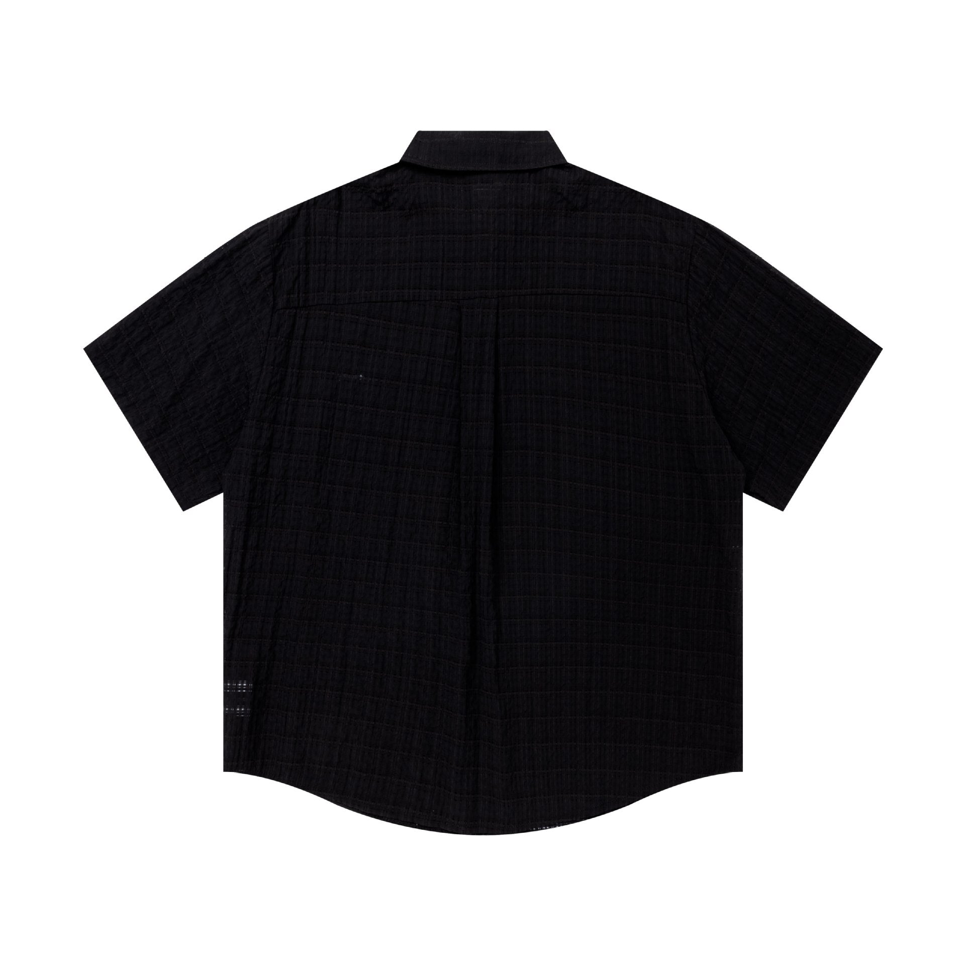 Pocket Letter Embroidered Logo Short Sleeve Shirt For Men Casual White Or Black