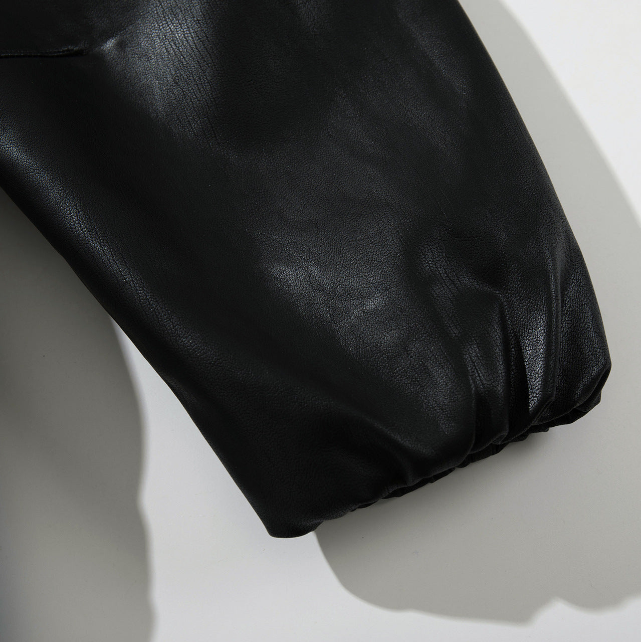 Urban Street Style Loose Fit Jacket With Flip Collar Black Long Sleeve