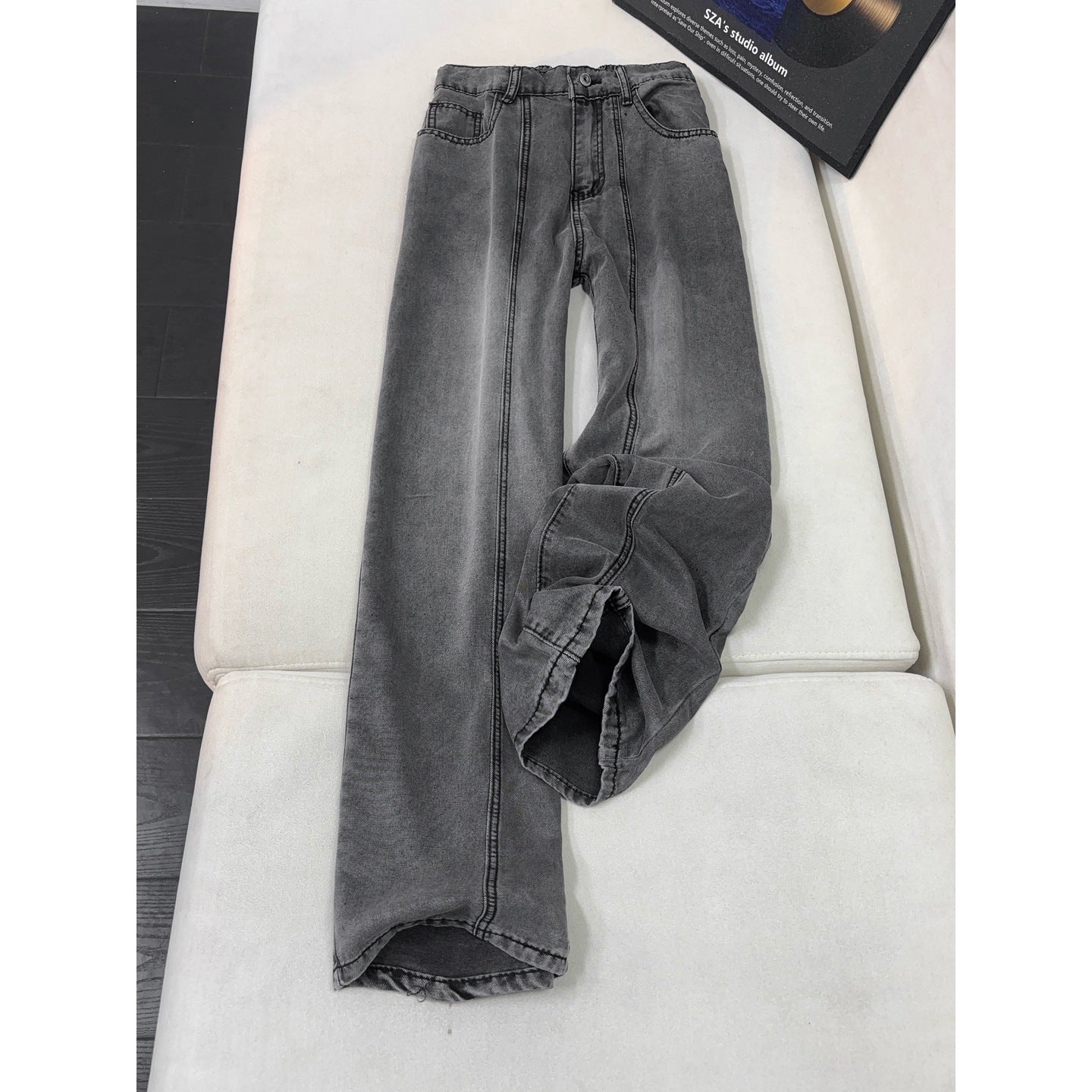 Lightweight Lyocell Ice Silk Pants Women Loose Fit Straight Leg Drawstring