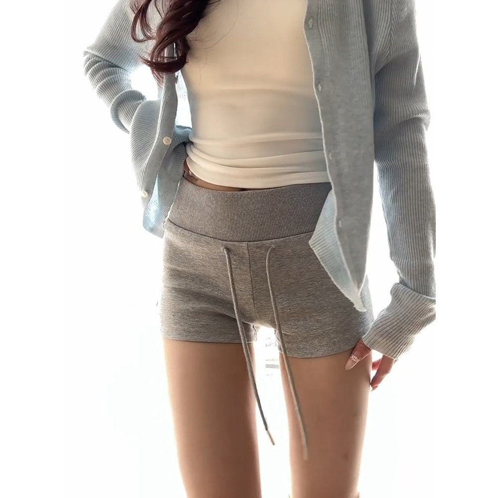 Women A Line High Waist Three Quarter Shorts Casual Minimalist