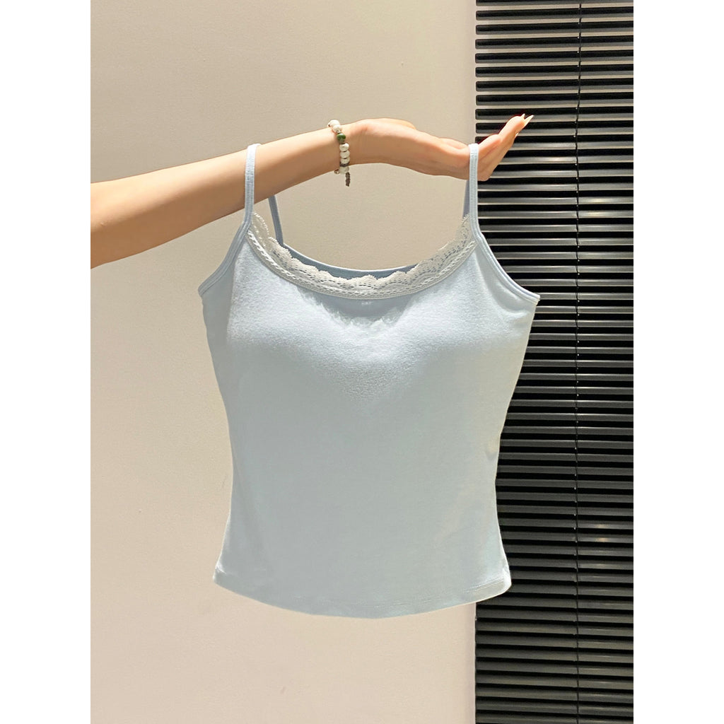 Korean Style Strapless Bralette Top With Built In Lace For Women