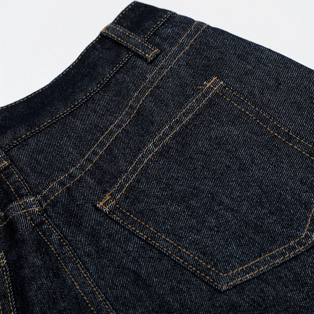 Street Style Denim Workwear Long Pants in Blue for Autumn