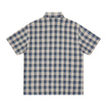 English Poetry Print Cotton Short Sleeve Shirt Loose Fit Turn Down Collar